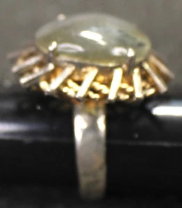 ANILLO de filigrana esterlina marcado con PIEDRA LUNAR OVALADA GRANDE - PIEDRA DE NACIMIENTO DE JUNIO talla 8 1/4 - Imagen 1 de 3