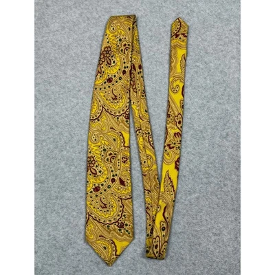 Corbata Brooks Brothers Makers amarillo seda cachemira cuello Foto 1 de 4