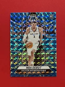 2023-24 Panini Mosaic Victor Wembanyama NBA Debut BLUE PRIZM ROOKIE RC ๐ฅ๐ฅ - Picture 1 of 2
