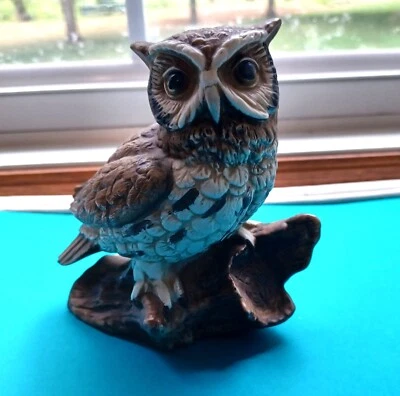 Coruja em um galho 5" x 5", ótimo para decoração, amante de corujas, decoração de jardim - Imagem 1 de 3