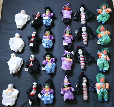 Treat Bag 万圣节食尸鬼女巫鬼吸血鬼南瓜陶瓷幽灵娃娃丝绸 — 第 1/4 张图片