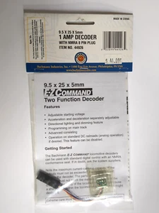 Bachmann # 44926 E-Z Command 1-Amp DCC Decoder with NMRA 8-Pin Plug - Picture 1 of 7