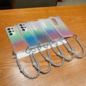 Fashion Gradient Glitter Phone Case For Samsung Galaxy S25 S24 S23 A22 A16 A56 - Picture 1 of 16