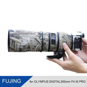 ZZQ&CCF Waterproof for OLYMPUS DIGITAL 300mm F4 IS PRO Lens Camouflage Cover - Picture 1 of 17