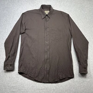 CR Ranchwear Shirt Medium Brown Geometric Cotton Western Rodeo Wear USA Made - Picture 1 of 14