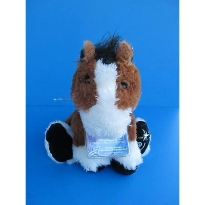 Peluche Caballo Estrellas Brillantes 8" Marrón y Blanco Foto 1 de 4