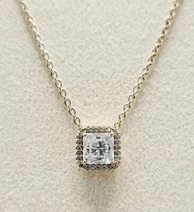 Collana Pandora Classica Eleganza Cubic Zirconia Argento Sterling 925 18" - Foto 1 di 8