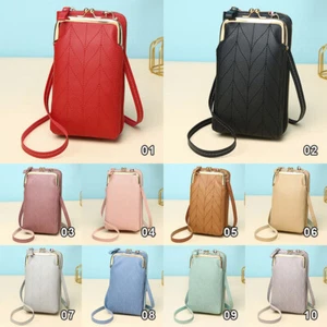 Women Faux Leather Mobile Phone Bag Crossbody Small Bag Shoulder Purse Wallet - Picture 1 of 21