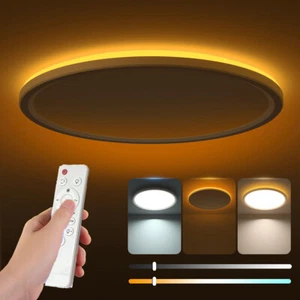 24W Ceiling Light, Fixture Round Day White 6500K Thin Round Flat Ceiling Light - Picture 1 of 8