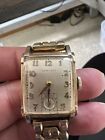 Vintage Hamilton Watch Runs  Working14k Gold Filled Case Speidel Band