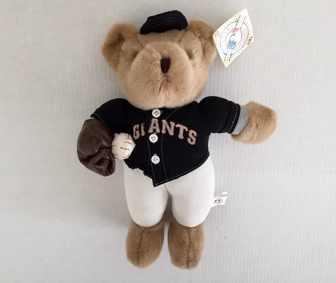 San Francisco Giants Teddy Bear 16” MLB Tan Black White Plush Stuffed Animal Toy Cover