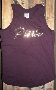 VICTORIA'S SECRET PINK PURPLE BLING TANK TOP WOMENS SIZE SMALL - Picture 1 of 2