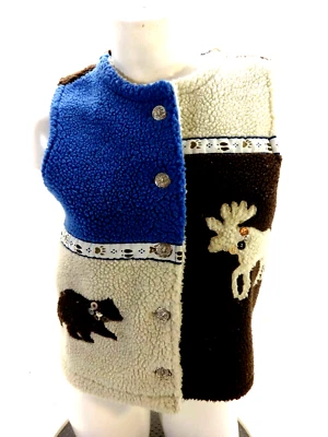 CHRISTOPHER & BANKS ЖЕНЩИН КАБИНЫ ТЕМА АППЛИКАЦИИ ФЛИСОВЫЙ ЖИЛЕТ РАЗМЕР S - Изображение 1 из 4