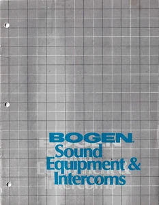 BOGEN SOUND EQUIPMENT & INTERCOMS CATALOG NO. 220, 54-9122-01, ORIGINAL - Picture 1 of 1
