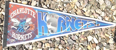 Charlotte Hornets NBA Pennant 12X30 Banner Full Color Man Cave Decor Basketball - Image 1 of 4