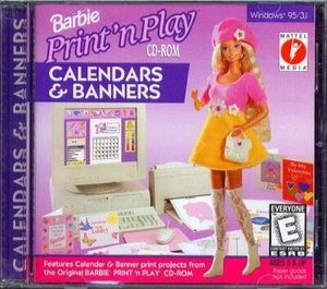 Barbie Calendars & Banners (Age5+) CD-ROM for Windows - NEW Sealed JC - Picture 1 of 2