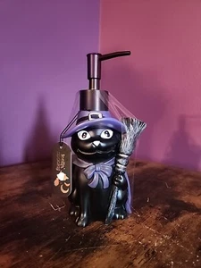 Neu | Schwarze Katze Hexe Halloween Seifenspender | Selten Rarität Neu mit Etikett gruselig niedlich Deko - Bild 1 von 8