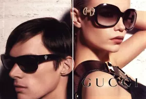 2008 Gucci Inez Van Lamsweerde Matadin Natasha Poly Gafas 2 páginas ANUNCIO DE REVISTA - Imagen 1 de 1
