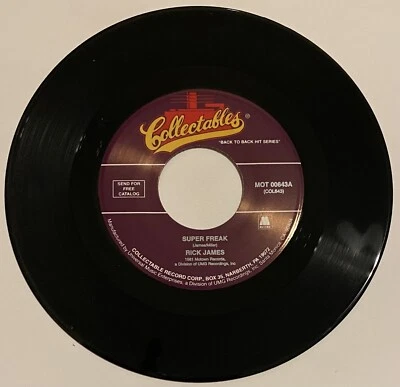 Rick James “ Super Freak / Give It To Me Baby “ Back To Back Hits 45 Vinyl Foto 1 de 2