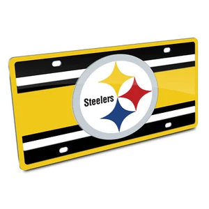 NFL Pittsburgh Steelers Superstripe Style License Plate - Picture 1 of 2