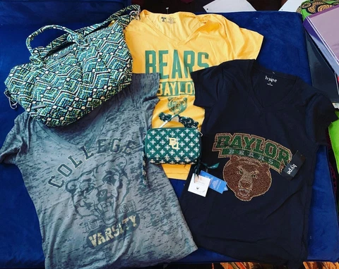 Baylor University Bears Texas T-Shirt Lot College Vera Bradley Large Bag Wallet Cover