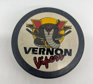 Vintage Vernon Vipers Hockey Puck 1995 BCJHL - Picture 1 of 2