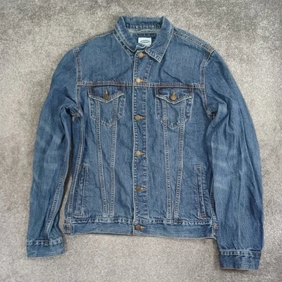 Old Navy Denim Jacket Mens Medium Blue Trucker Style - Image 1 of 4