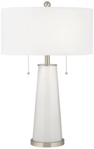Color Plus Peggy 29 3/4" Winter White Glass Table Lamp - Picture 1 of 4