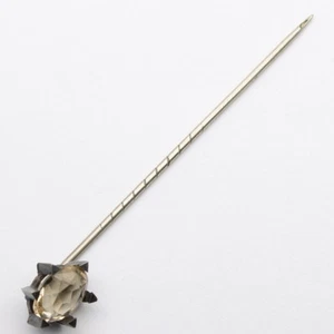 Antiguo prendedor victoriano natural citrino plata - Imagen 1 de 10