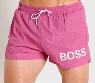 Bañador corto Hugo Boss rosa púrpura malva talla mediana M Foto 1 de 4
