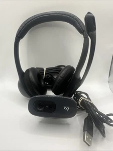 Virtual Meeting Bundle–Logitech H390 Headset + C270 720p Webcam – For PC/Laptops - Photo 1/9