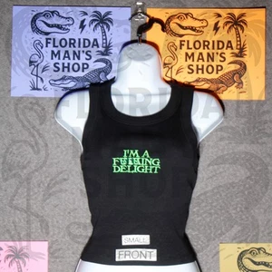 GLASS ANIMALS OFFICIAL “I’M A F*ING DELIGHT” 2025 Tour Tank Top Embroidery - Picture 1 of 8
