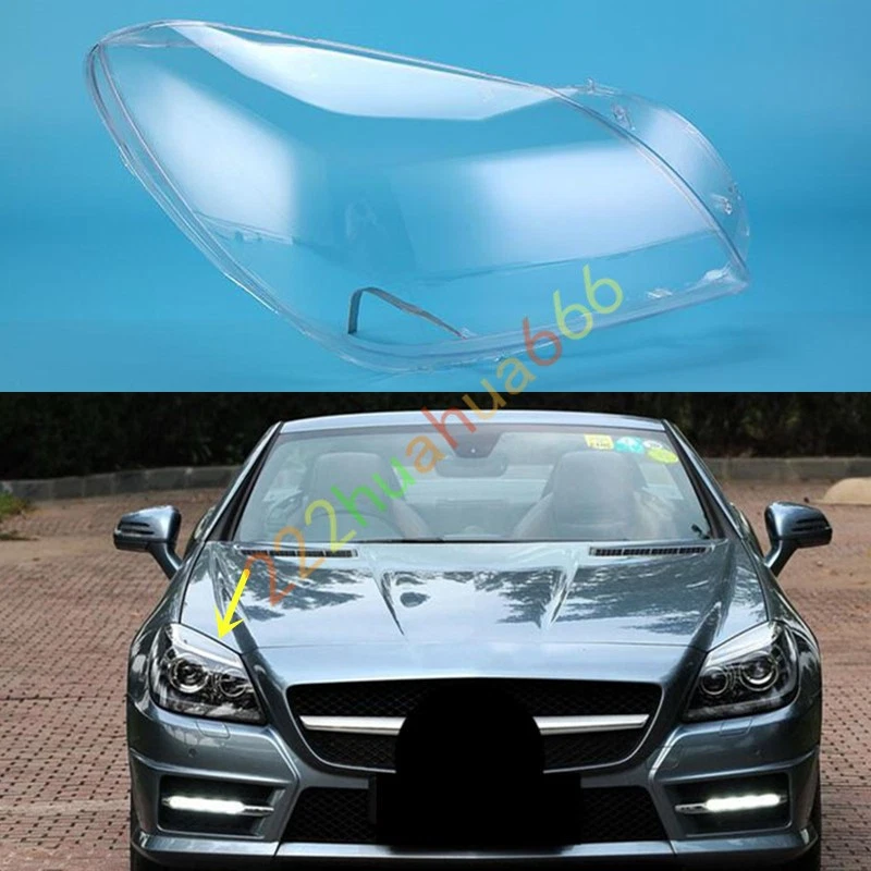Lente del faro delantero derecho carcasa transparente + pegamento para Mercedes-Benz SLK W172 2011-2015 Foto 1 de 4