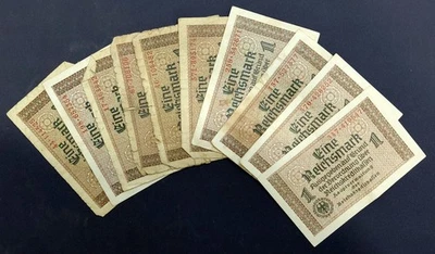 Germany Banknote 1 Reichsmark 1939-1944 (Lot 10 pieces) - Image 1 of 4