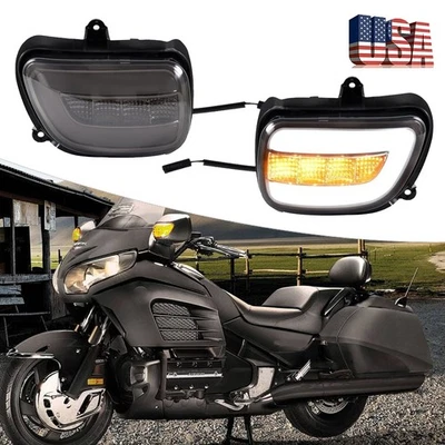 Espejos retrovisores laterales con luces de giro para Honda GoldWing GL1800 2003-2017 Foto 1 de 4