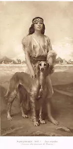 Niña esclava con estampado de mascota perro sabueso imagen Saintpierre Aux Ecoules mujer nativa - Imagen 1 de 2