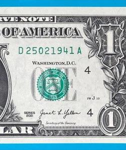 25 February 1941 : D 25021941 A BIRTHDAY Note $1 One Dollar Bill *Uncirculated* - Picture 1 of 3