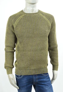 MAGLIA PETROL INDUSTRY GIRO COLLO LAVORAZIONE A COSTE  IN COTONE PESANTE VERDE - Foto 1 di 5