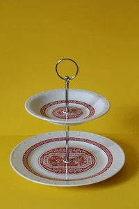 zauberhafte zweistöckige Etagere Teller Heinrich Boch Rüdesheimer Kaffee 08238 - Bild 1 von 1