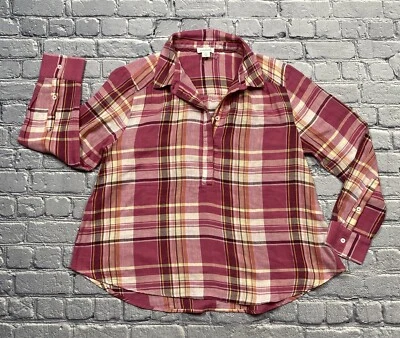 Camisa a Cuadros SUNDANCE Valley Talla PM Pequeña Mediana Blusa Vaquera Country Nueva Sin Etiquetas Foto 1 de 4