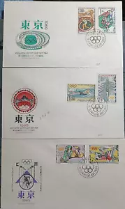(3) FDC Czechoslovakia Scott# 1258-1263 Olympics Tokyo 1964 - Picture 1 of 1