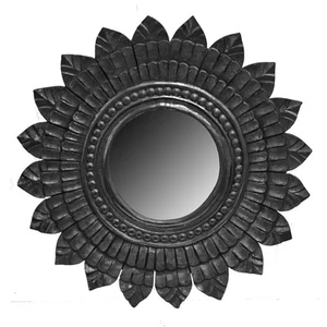 Wand Spiegel Holzrahmen Silber 23.5 " -decorative Wand Dekor -wand Spiegel - Picture 1 of 1