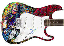 Dave Grohl Autographed Artistic Guitar - COA - Colorful Custom Graphics