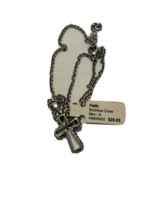 Collana Croce Faith Embrace Argento Sterling Nuova con Etichette - Foto 1 di 7