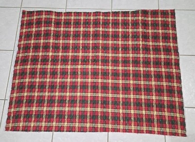 CHRISTMAS PLAID - QUILTED, REVERSIBLE - Red, Green, Gold with a Metallic Sheen - Image 1 of 4