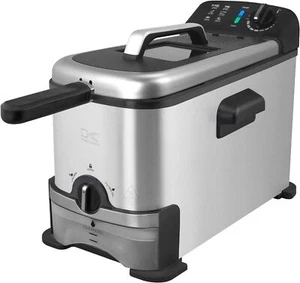 Kalorik 3.2 Quart Deep Fryer with Oil Filtration, Stainless Steel (FT 43721 BK) - Picture 1 of 6