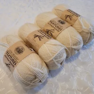 Lion Brand Textures RARE (Lot of 4) Alpaca/Wool/Acryl 4oz/242 yds ea - Natural! - Picture 1 of 8
