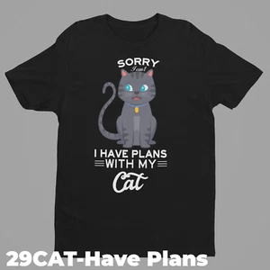 Cat Funny T-Shirt Designs 29CAT-Have Plans - Picture 1 of 2