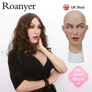Roanyer Realistic Silicon Female Mask Crossdresser Cosplay Transgender Full Mask - Picture 1 of 12