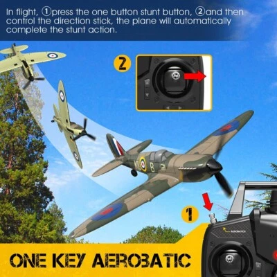 Volantexrc Spitfire WarBird 2.4GHz 4CH RC Airplane 6-Axis Gyro Foam RTF Glider - Image 1 of 4